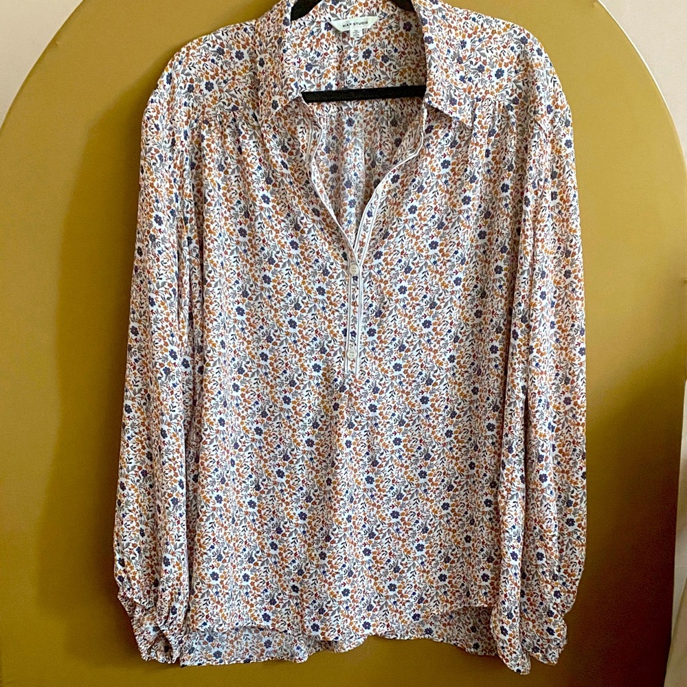 Max Studio Multicolor Floral Blouse